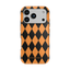 CUTEANLOVELY Pumpkin Checkered MagSafe iPhone Case - iPhone 17 Pro - Back View