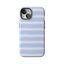 Blue Retro Stripe MagSafe iPhone Case