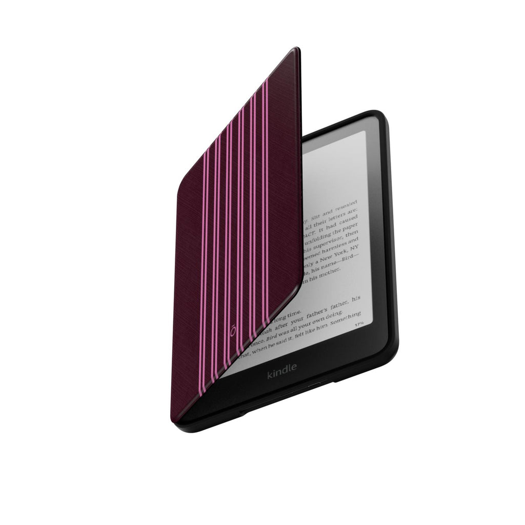 Bordeaux Burgundy Stripe Kindle Case