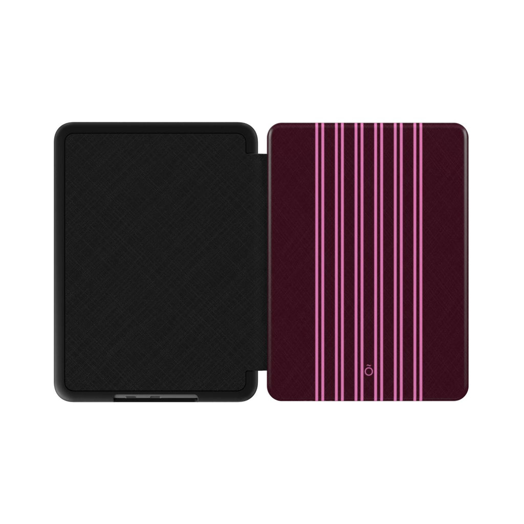 Bordeaux Burgundy Stripe Kindle Case