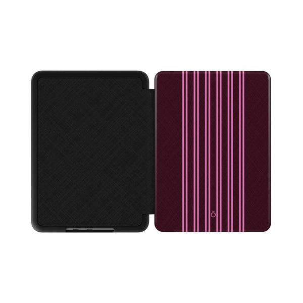 Bordeaux Burgundy Stripe Kindle Case