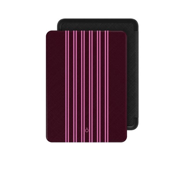Bordeaux Burgundy Stripe Kindle Case