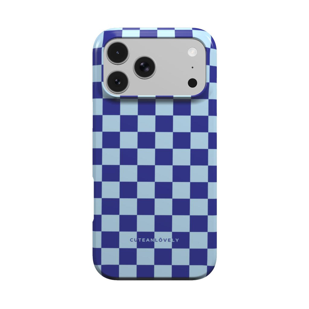 Cobalt Checkered MagSafe iPhone Case