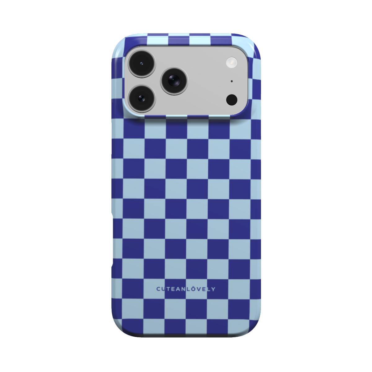 Cobalt Checkered MagSafe iPhone Case