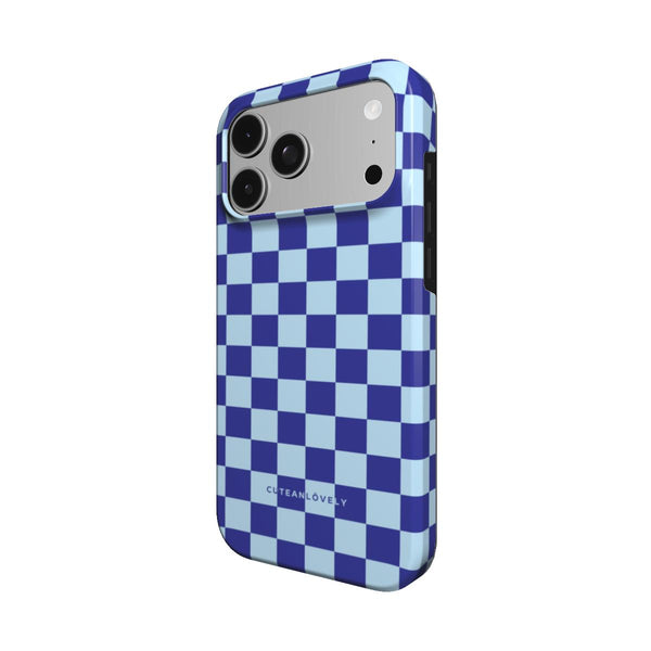 Cobalt Checkered MagSafe iPhone Case