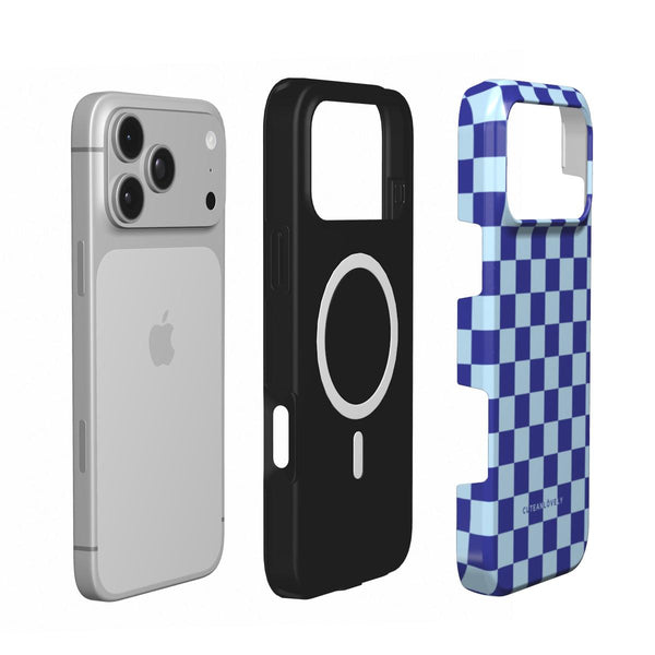 Cobalt Checkered MagSafe iPhone Case