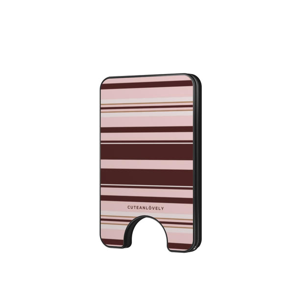 Truffle Retro Stripe MagSafe Wallet Stand