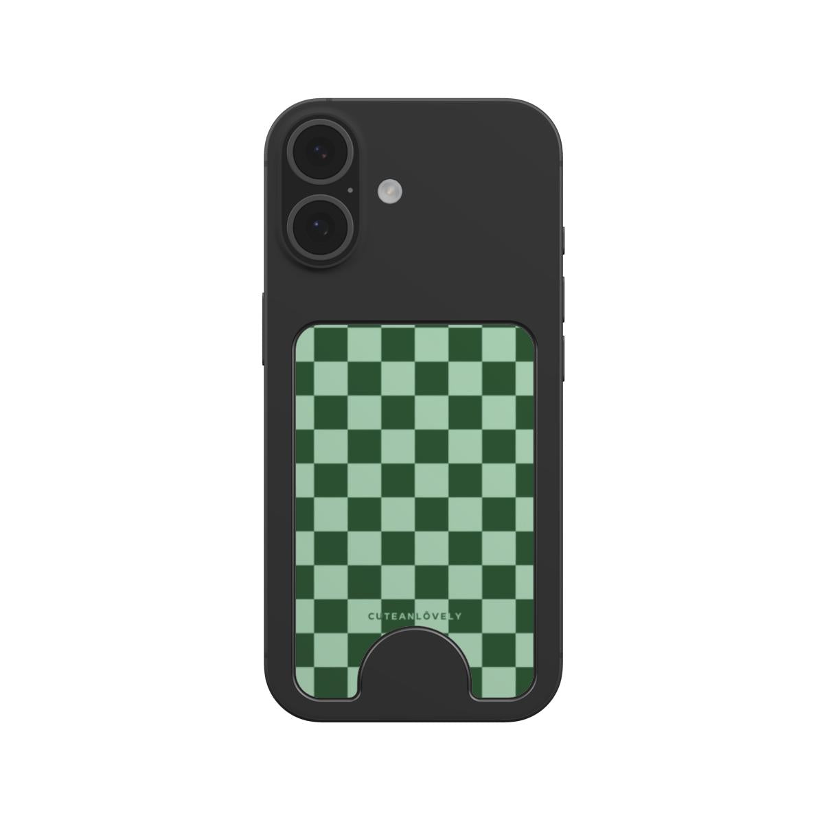 Matcha Checkered MagSafe Wallet Stand