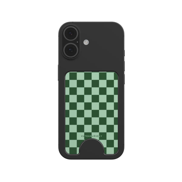 Matcha Checkered MagSafe Wallet Stand