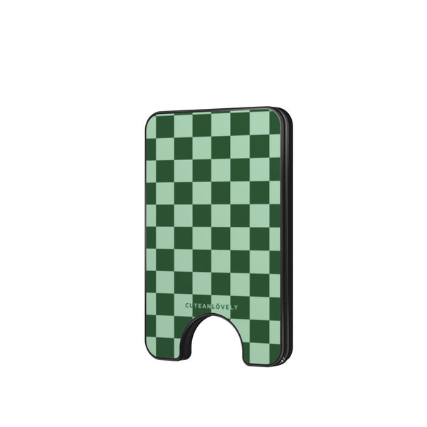 Matcha Checkered MagSafe Wallet Stand