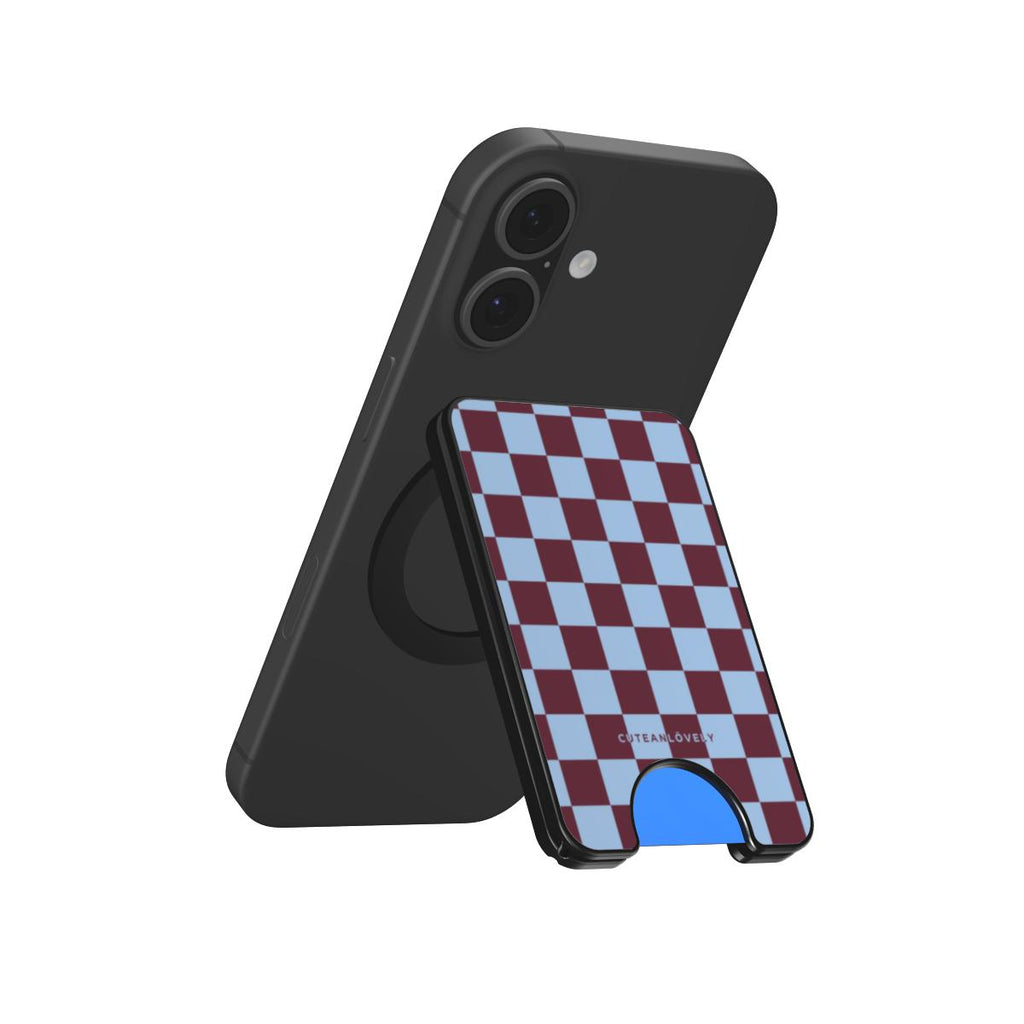 Regal Checkered MagSafe Wallet Stand