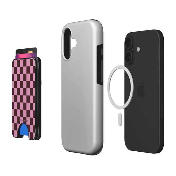 BonBon Checkered MagSafe Wallet Stand