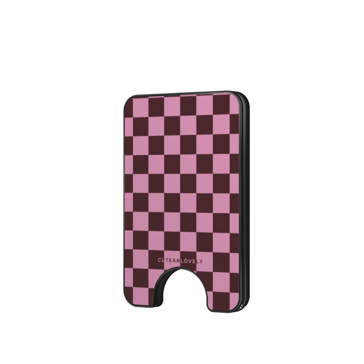 BonBon Checkered MagSafe Wallet Stand