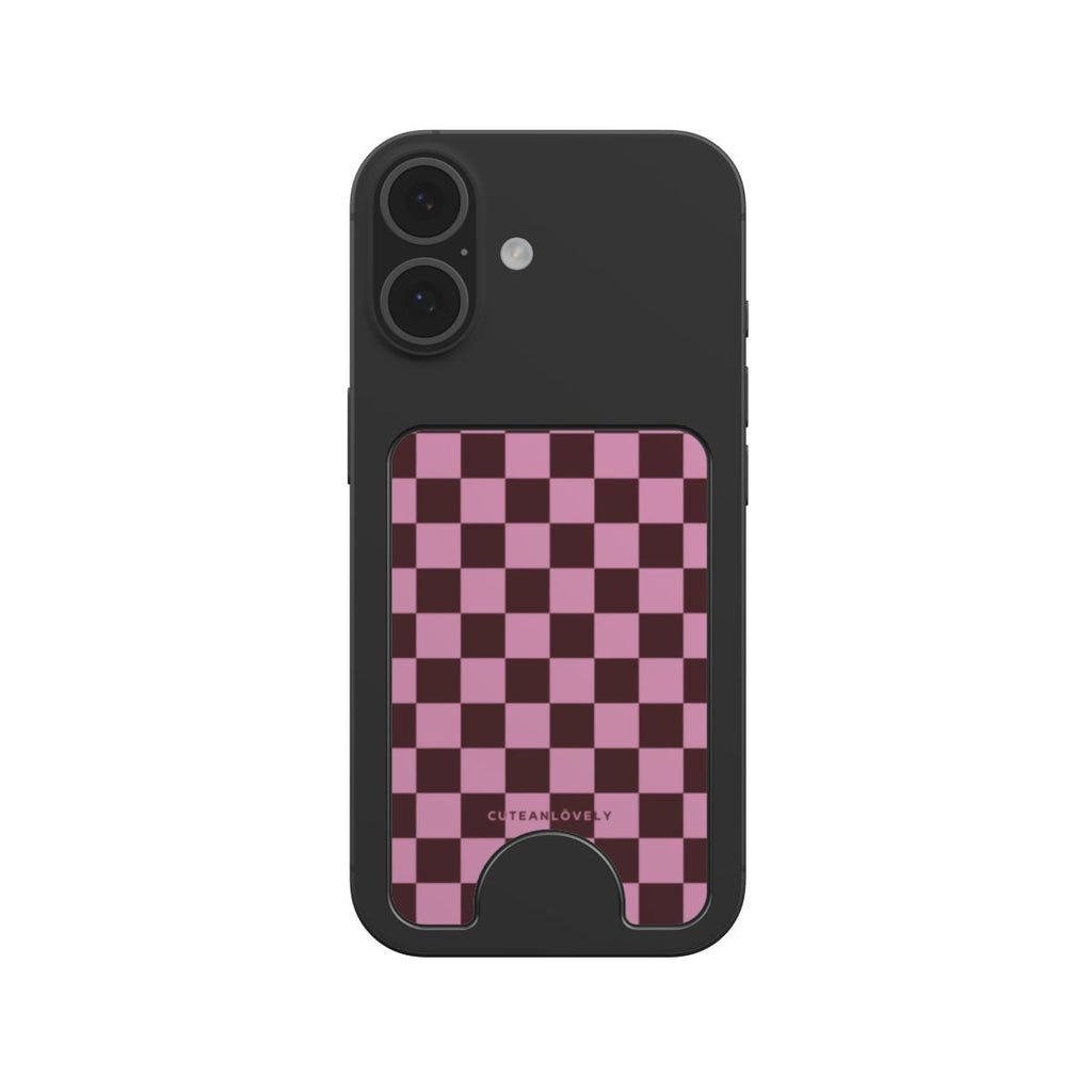 BonBon Checkered MagSafe Wallet Stand