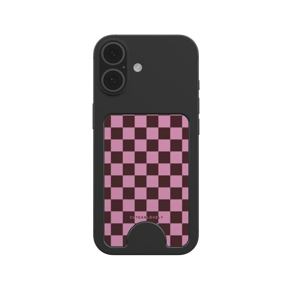 BonBon Checkered MagSafe Wallet Stand