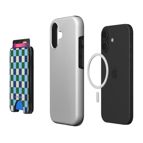Varsity Checkered MagSafe Wallet Stand