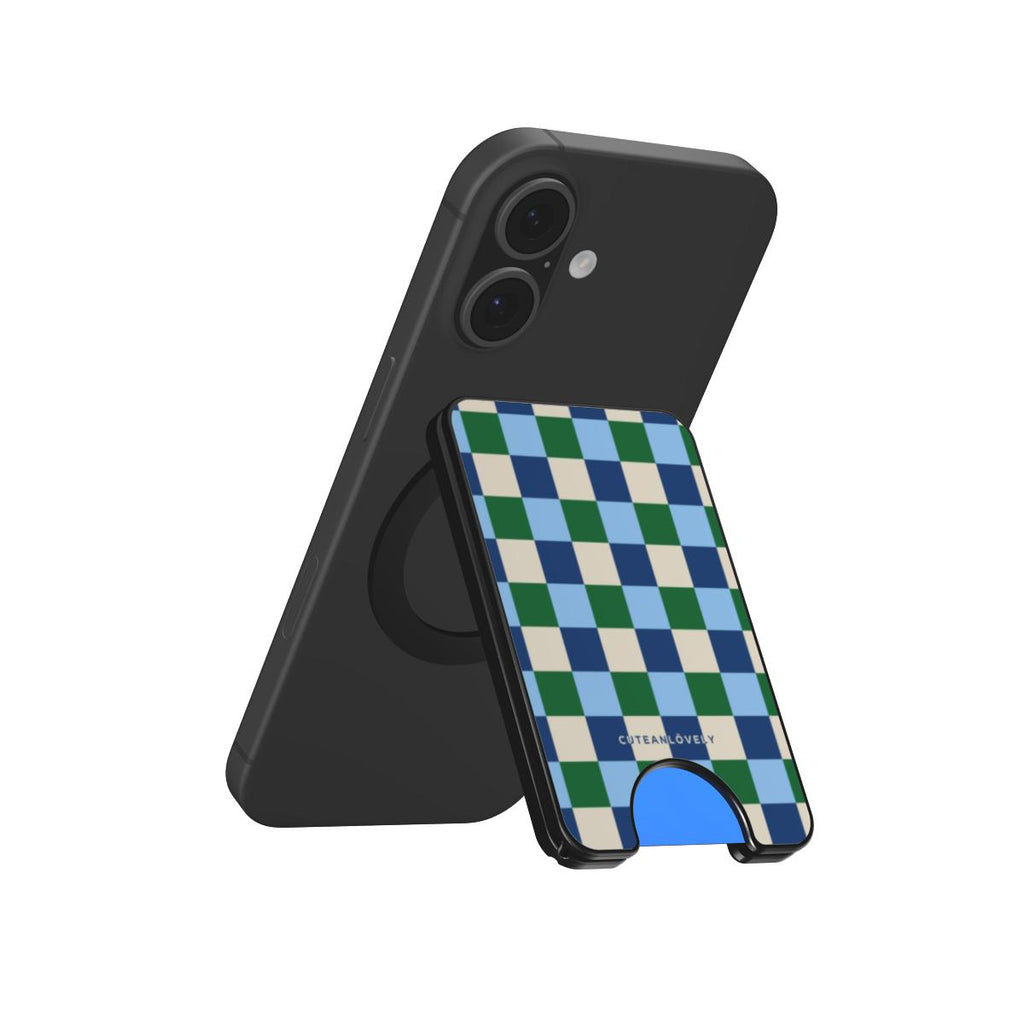 Varsity Checkered MagSafe Wallet Stand