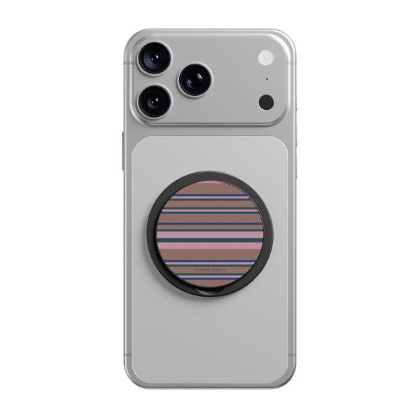 Pastel Retro Stripe MagSafe Phone Grip Stand