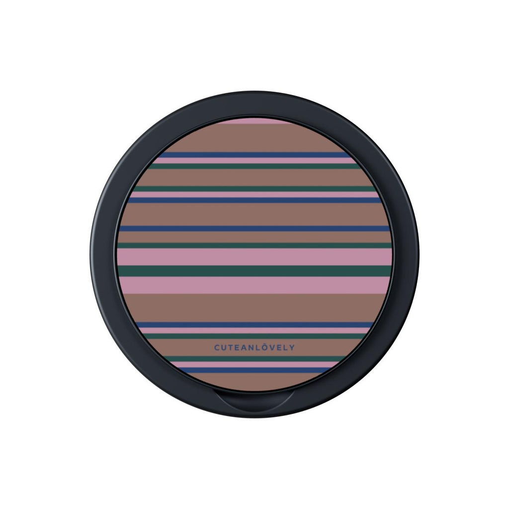 Pastel Retro Stripe MagSafe Phone Grip Stand