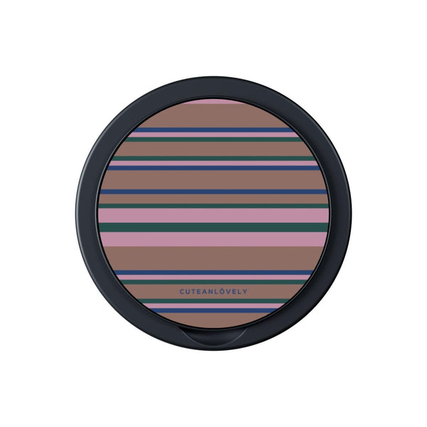 Pastel Retro Stripe MagSafe Phone Grip Stand