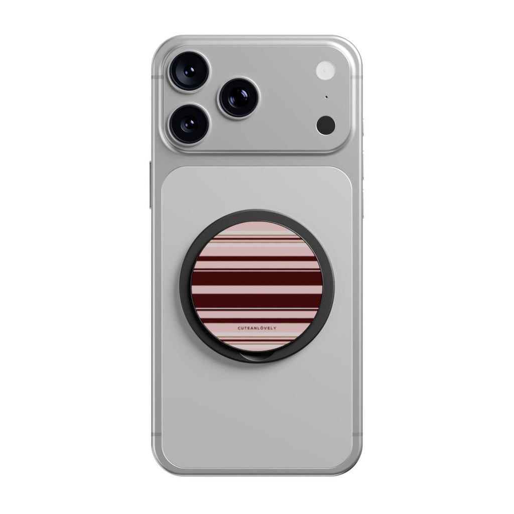 Truffle Retro Stripe MagSafe Phone Grip Stand