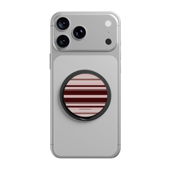 Truffle Retro Stripe MagSafe Phone Grip Stand
