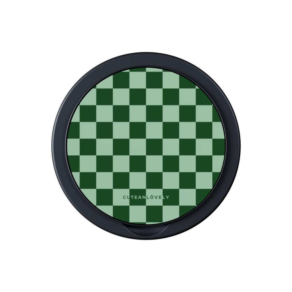 Matcha Checkered MagSafe Phone Grip Stand