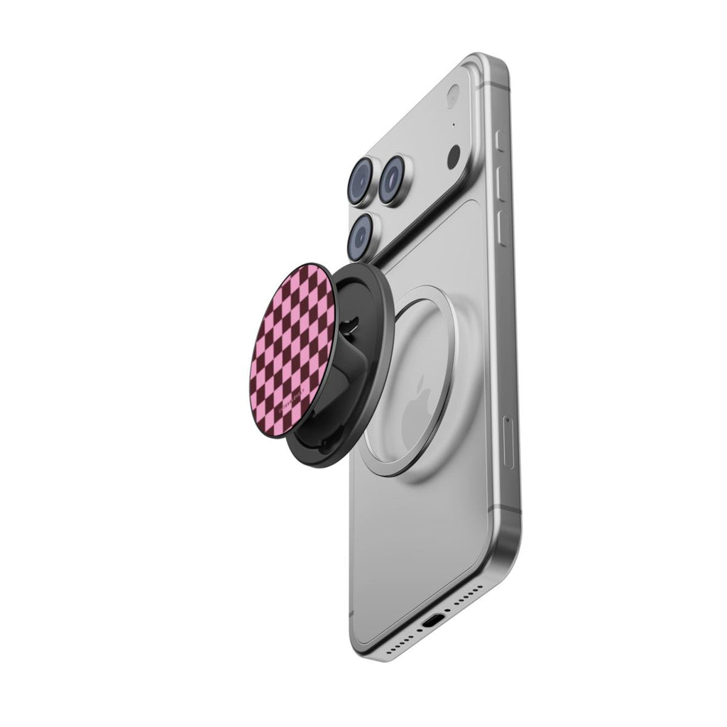 BonBon Checkered MagSafe Phone Grip Stand