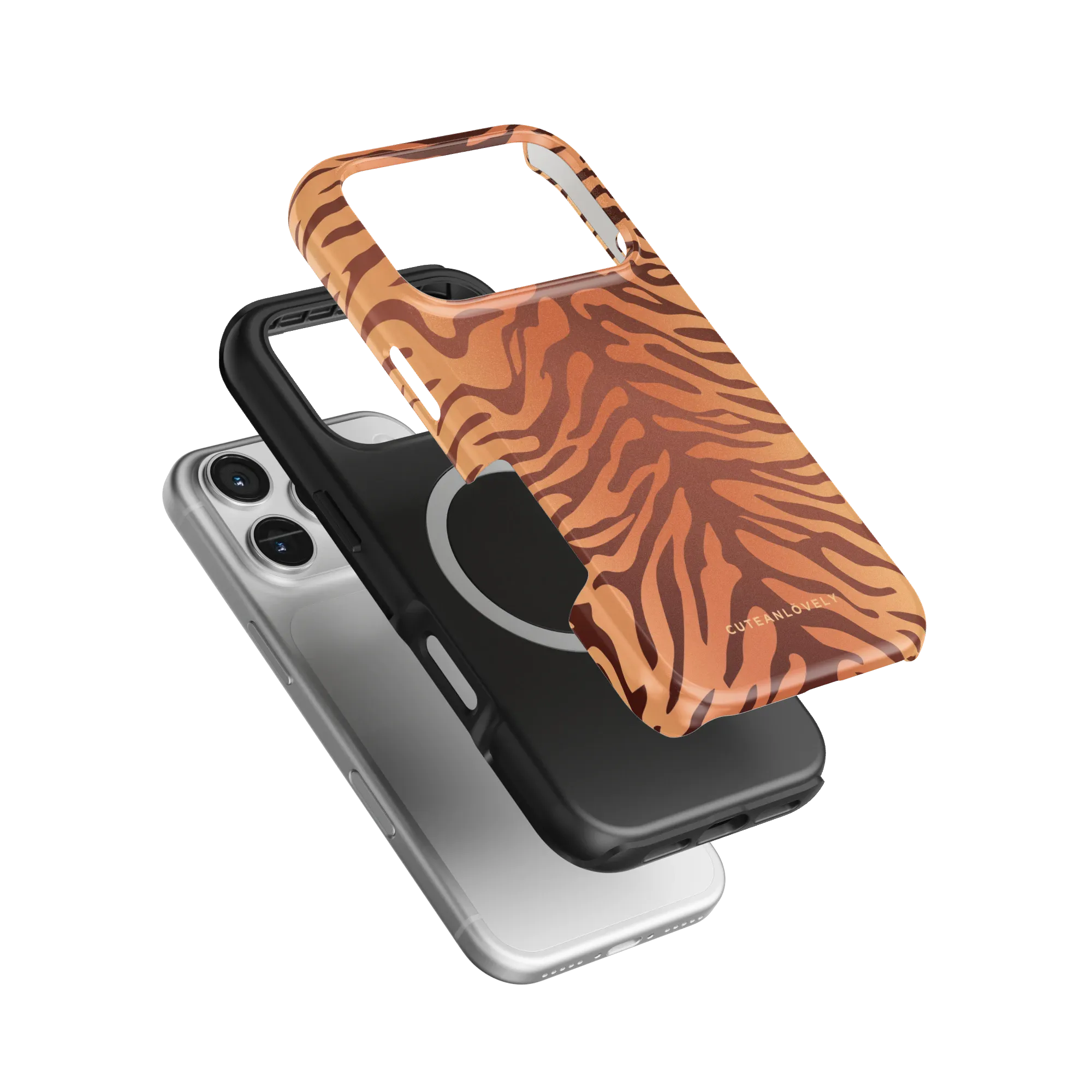 Amber Tiger Print MagSafe iPhone Case Secondary image