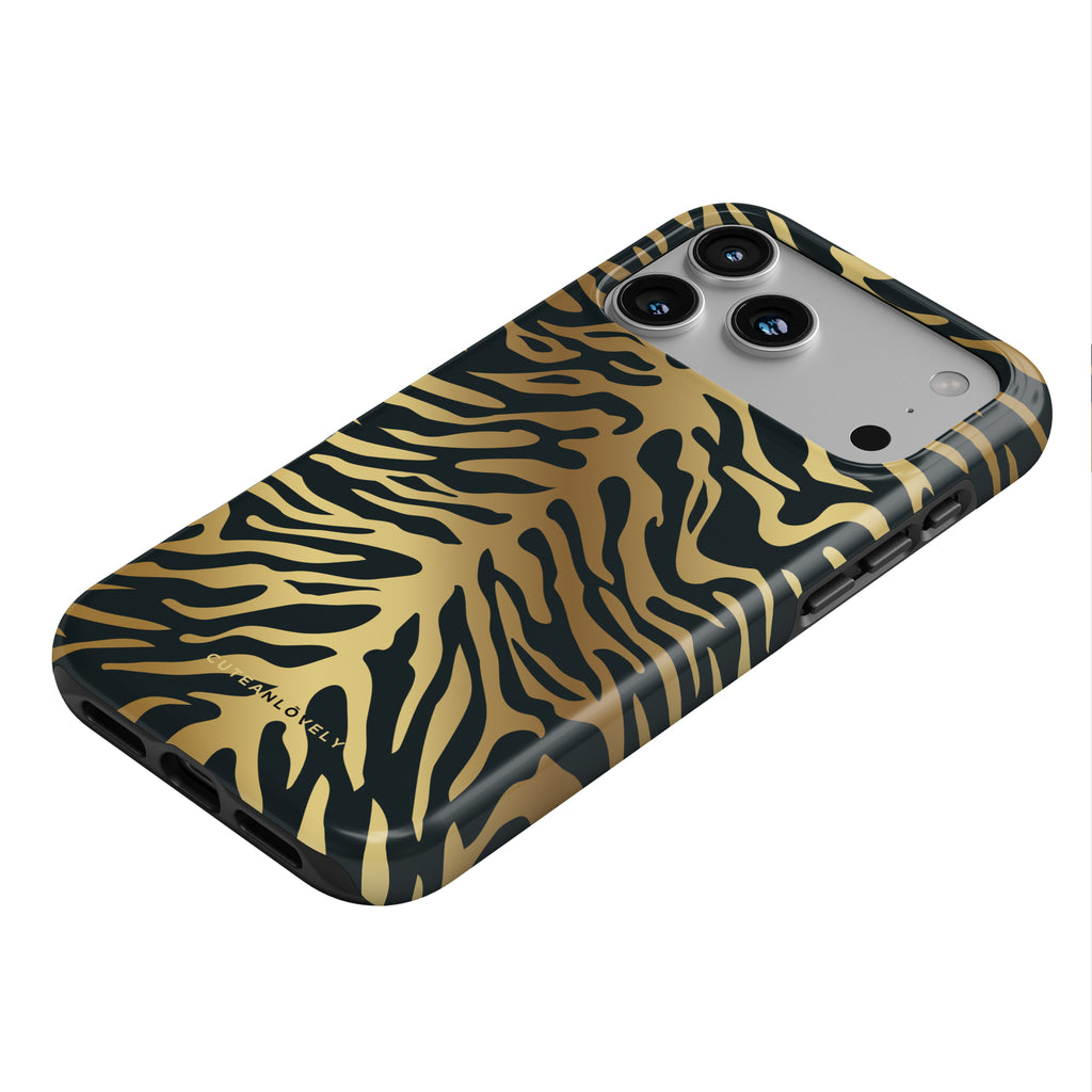CUTEANLOVELY Bengal Tiger Print MagSafe iPhone 17 Pro Case MagSafe Compatible Right View