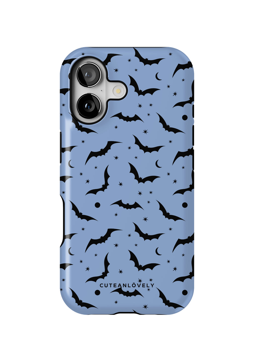 CUTEANLOVELY Blue Bats MagSafe iPhone Case - iPhone 17 - Back View