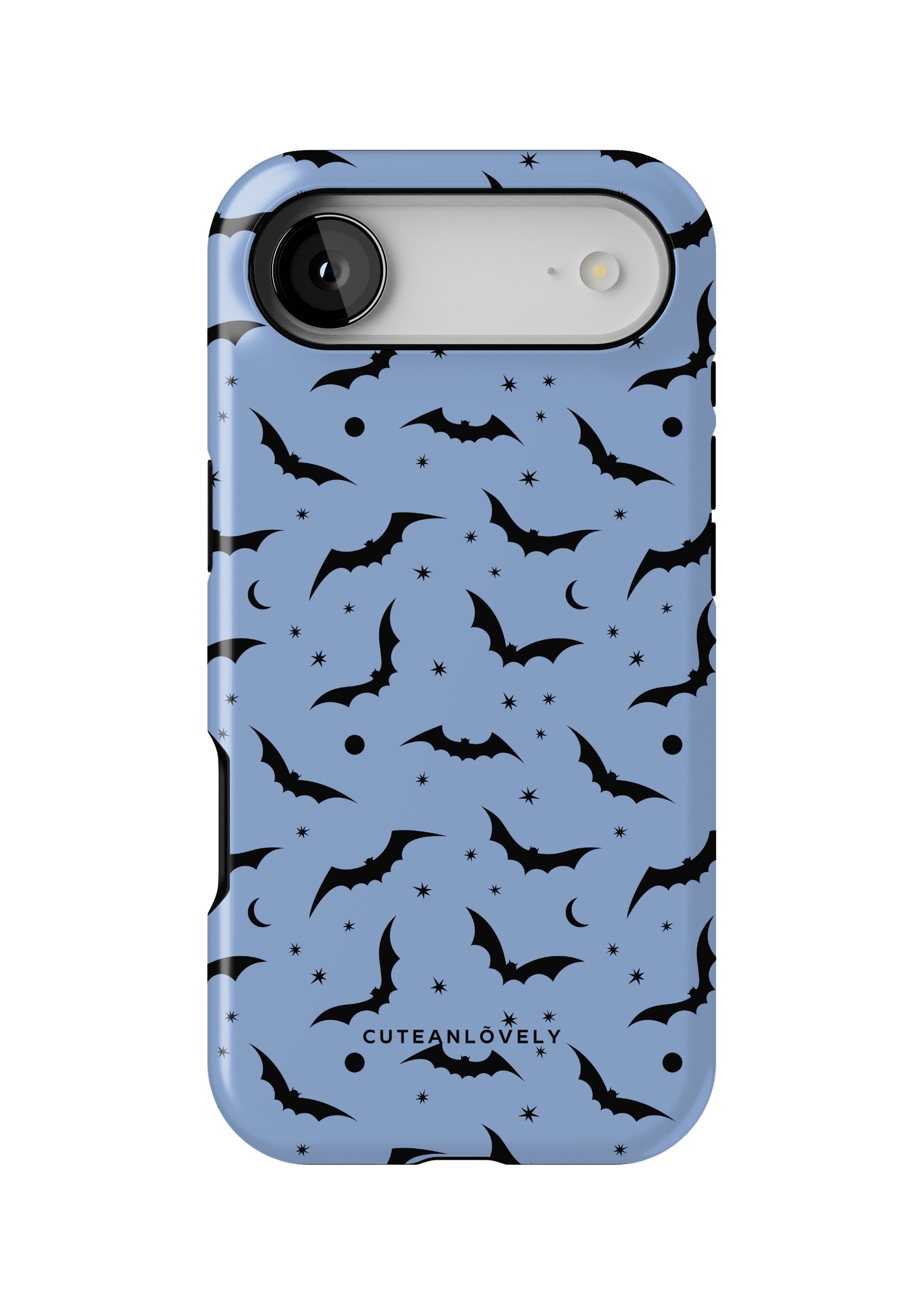 CUTEANLOVELY Blue Bats MagSafe iPhone Case - iPhone 17 Air - Back View