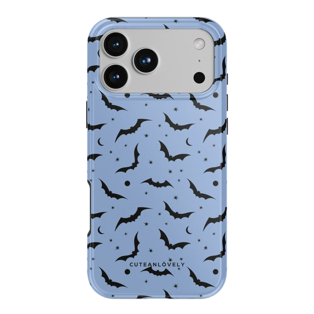 CUTEANLOVELY Blue Bats MagSafe iPhone Case - iPhone 17 Pro Max - Back View