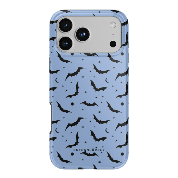 CUTEANLOVELY Blue Bats MagSafe iPhone Case - iPhone 17 Pro Max - Back View