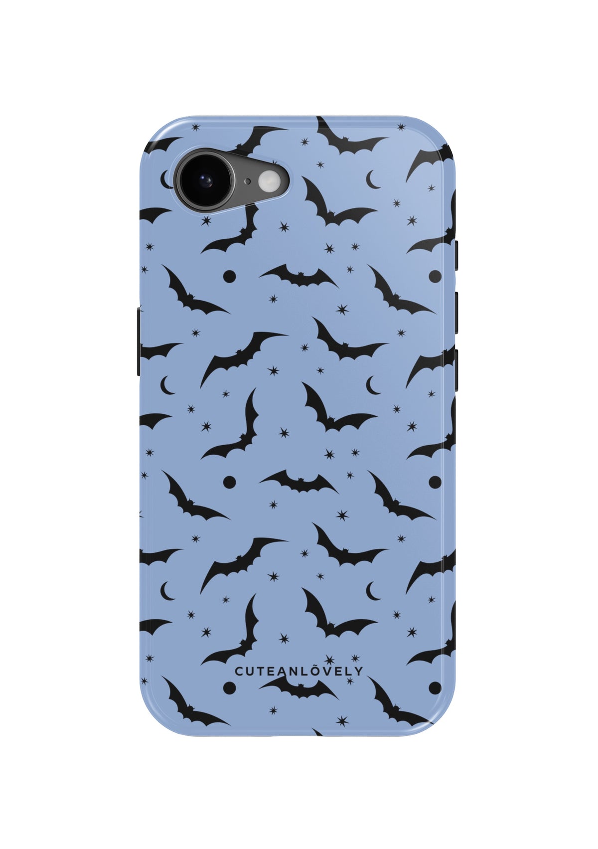 CUTEANLOVELY Blue Bats MagSafe iPhone Case - iPhone 17e - Back View