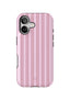 CUTEANLOVELY Blush Stripe MagSafe iPhone 17 Case MagSafe Compatible