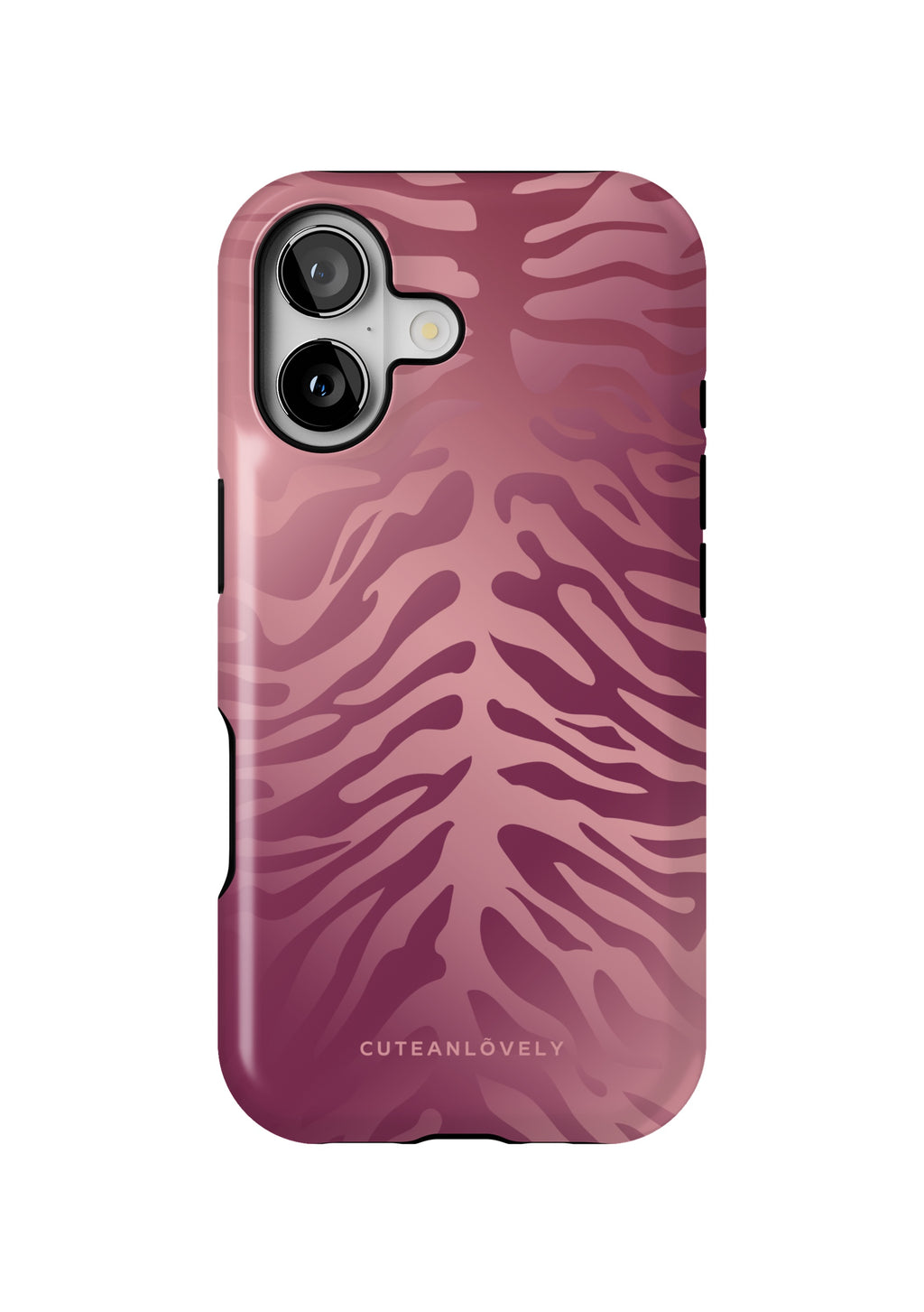 CUTEANLOVELY Blush Tiger Print MagSafe iPhone 17 Case