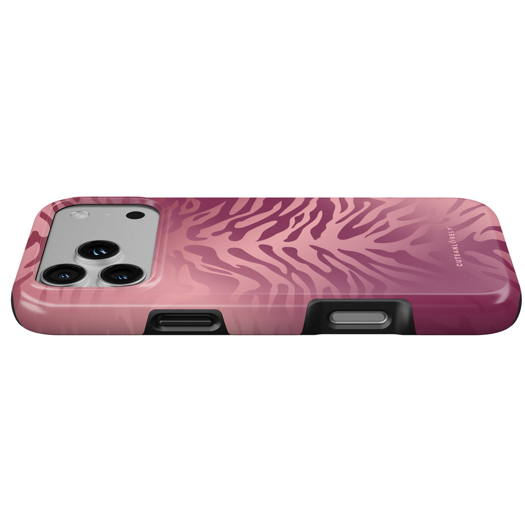 CUTEANLOVELY Blush Tiger Print MagSafe iPhone Case iPhone 17 Pro Aesthetic