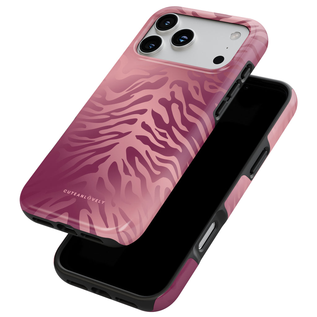 CUTEANLOVELY Blush Tiger Print MagSafe iPhone Case iPhone 17 Pro Magnetic