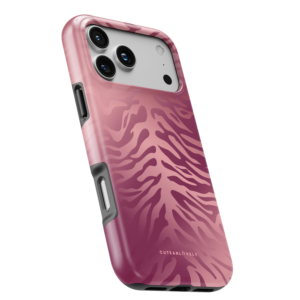 CUTEANLOVELY Blush Tiger Print MagSafe iPhone Case iPhone 17 Pro Protective