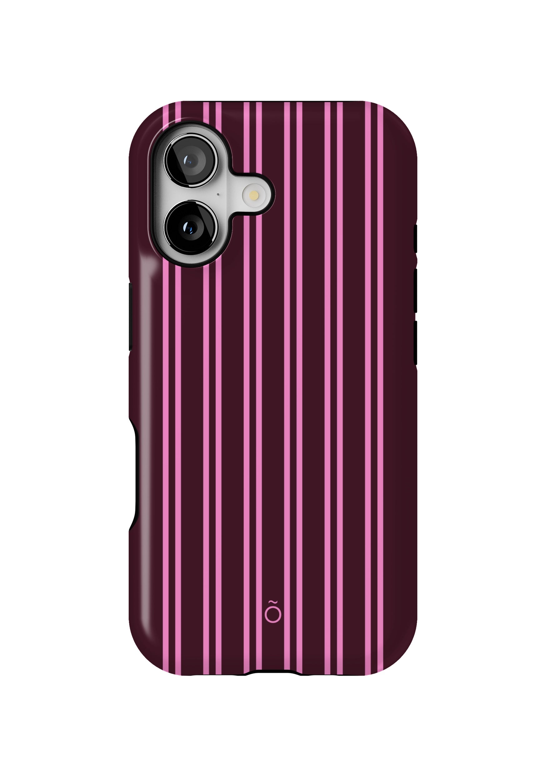 CUTEANLOVELY Burgundy Stripe MagSafe iPhone 17 Case MagSafe Compatible Main image