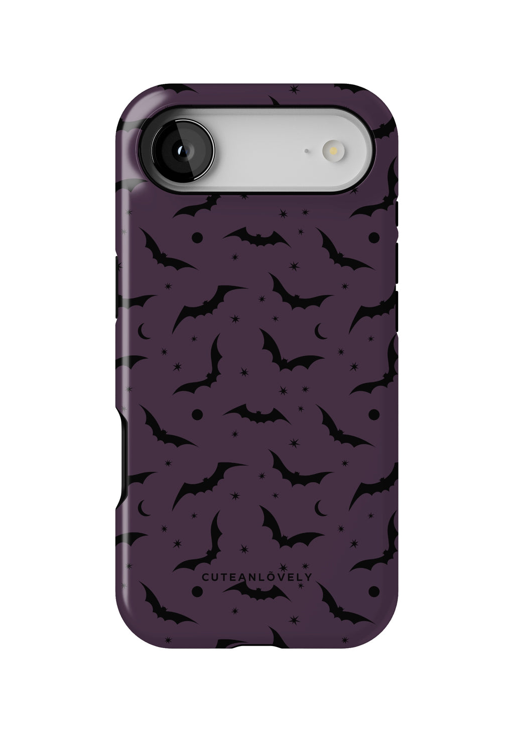 CUTEANLOVELY Dark Cherry Bats MagSafe iPhone Case - iPhone 17 Air - Back View