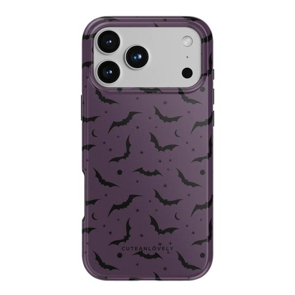 CUTEANLOVELY Dark Cherry Bats MagSafe iPhone Case - iPhone 17 Pro Max - Back View