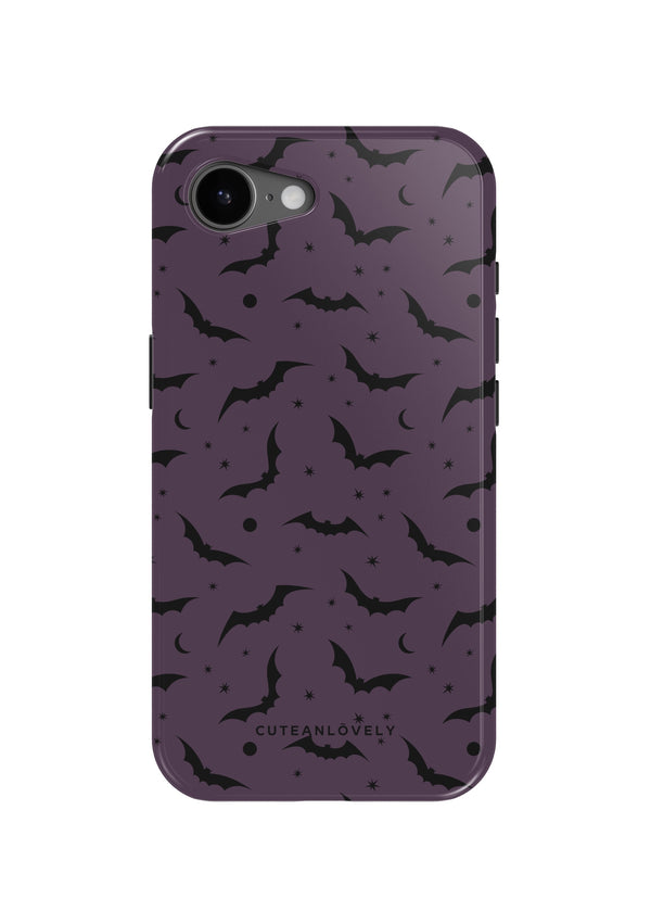 CUTEANLOVELY Dark Cherry Bats MagSafe iPhone Case - iPhone 17e - Back View