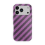 CUTEANLOVELY Dark Cherry Stripe MagSafe iPhone Case - iPhone 17 Pro - Back View