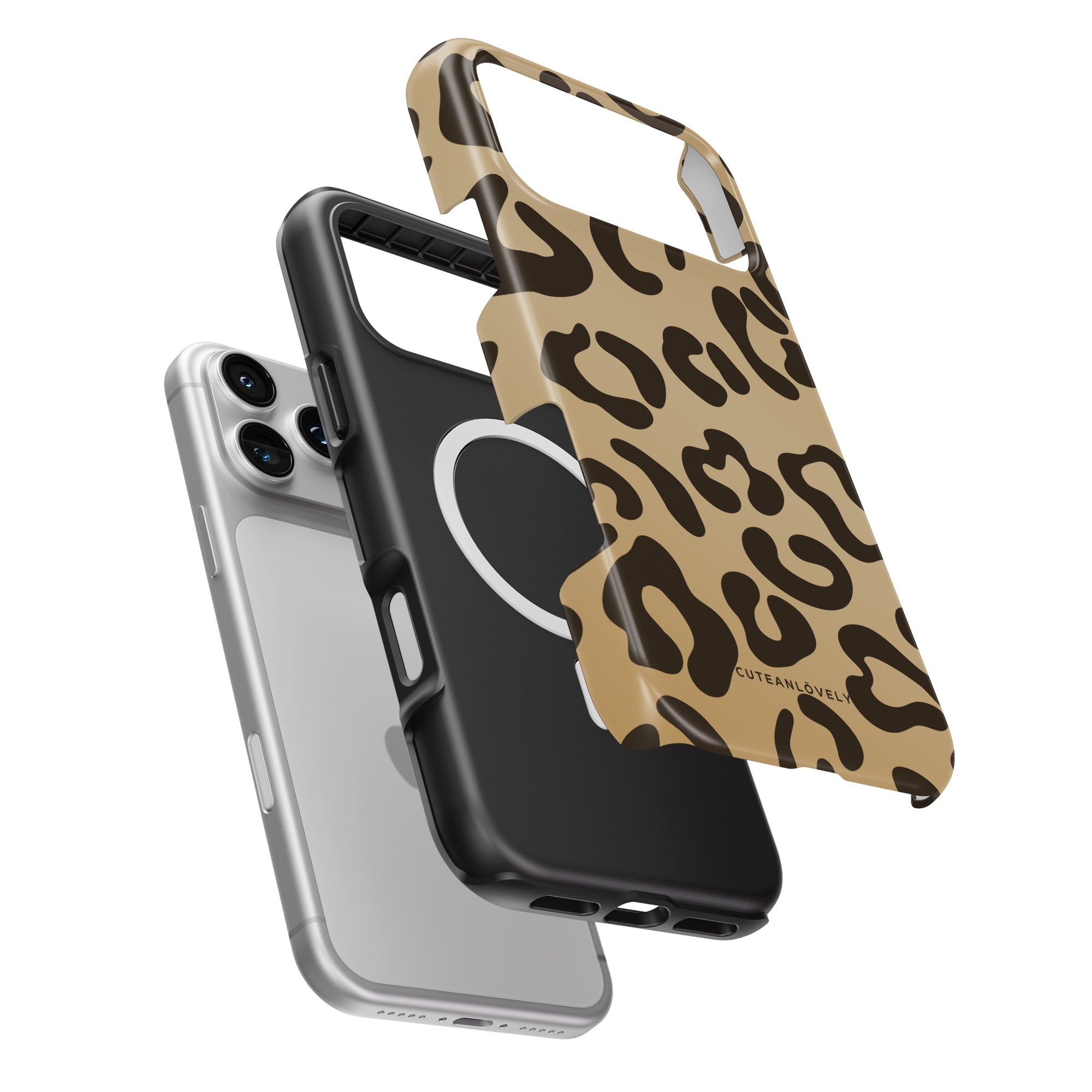 CUTEANLOVELY Golden Leopard MagSafe iPhone 17 Pro Case MagSafe Compatible Expanded