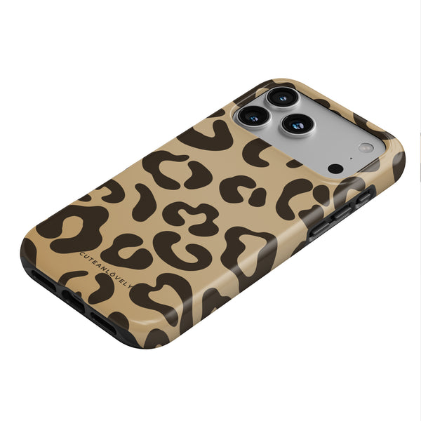 CUTEANLOVELY Golden Leopard MagSafe iPhone 17 Pro Case MagSafe Compatible Flat View