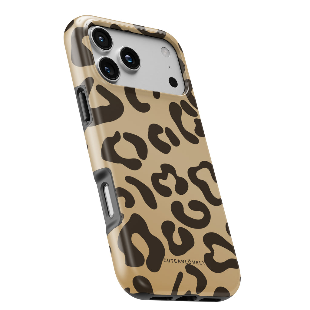 CUTEANLOVELY Golden Leopard MagSafe iPhone 17 Pro Case MagSafe Compatible Left View