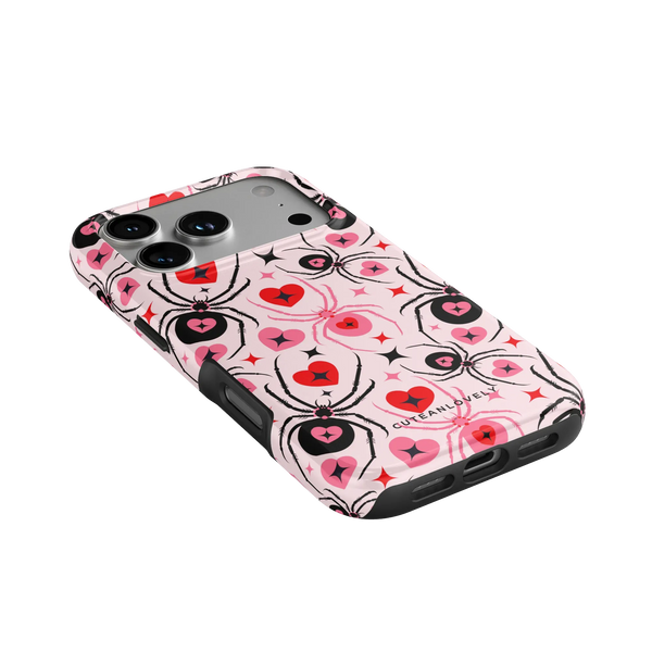 CUTEANLOVELY Lovely Spider MagSafe iPhone Case - iPhone 17 Pro - Angled Back View
