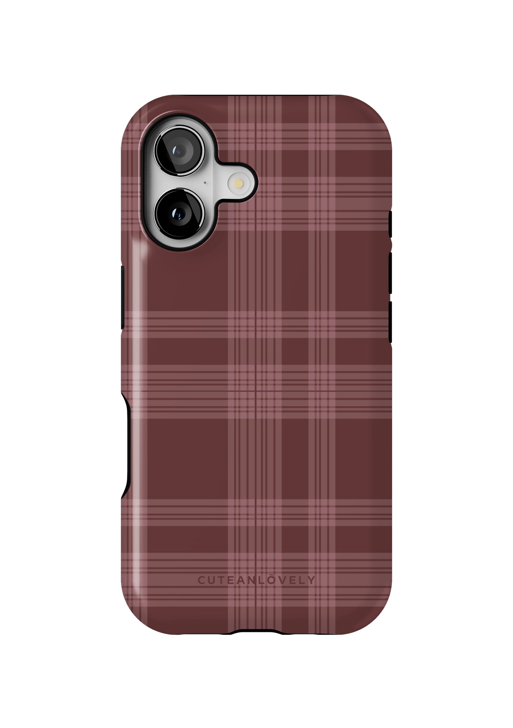 CUTEANLOVELY Merlot Plaid MagSafe iPhone 17 Case MagSafe Compatible Main image